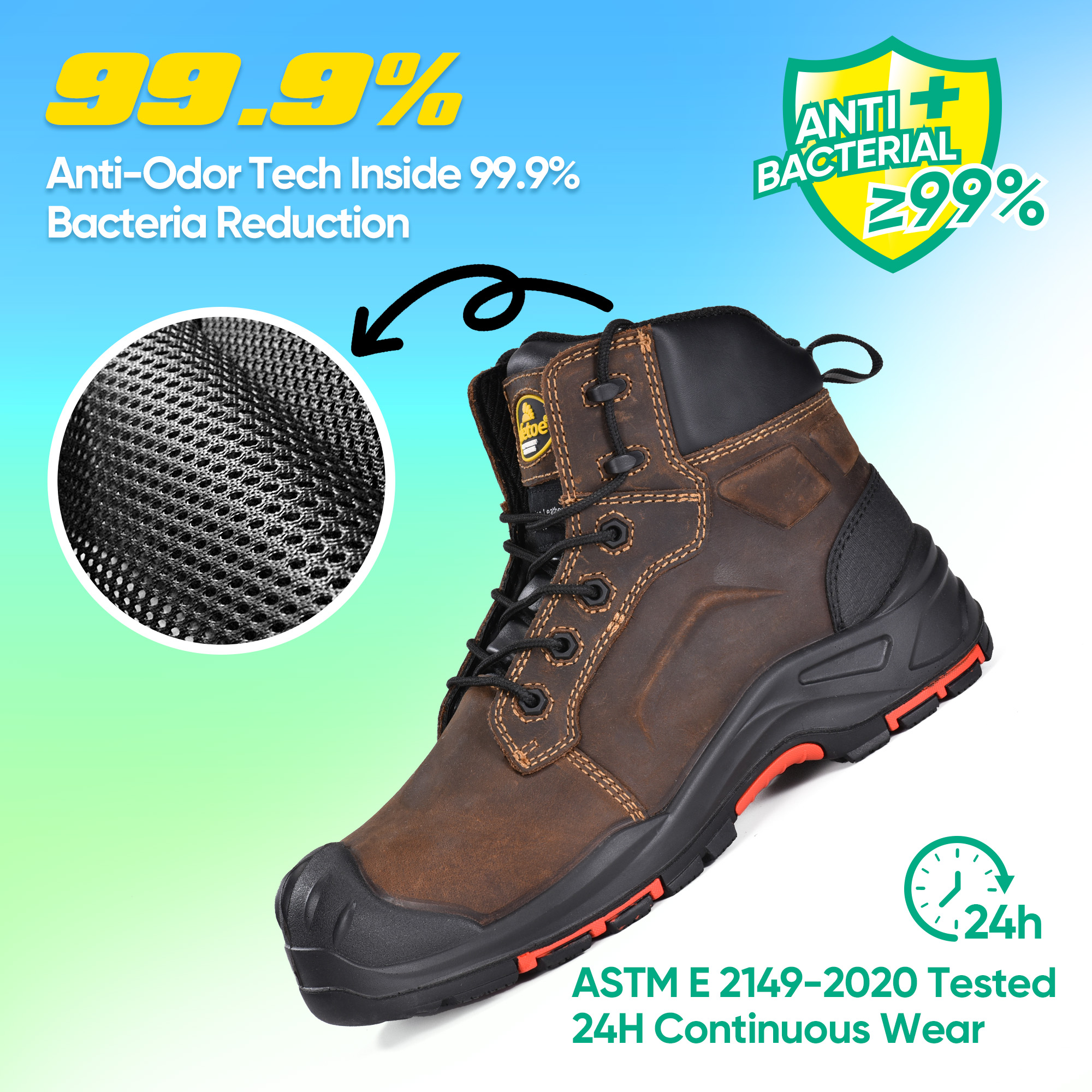 Safetoe Composite Toe Arbeitsstiefel für Herren – Tank