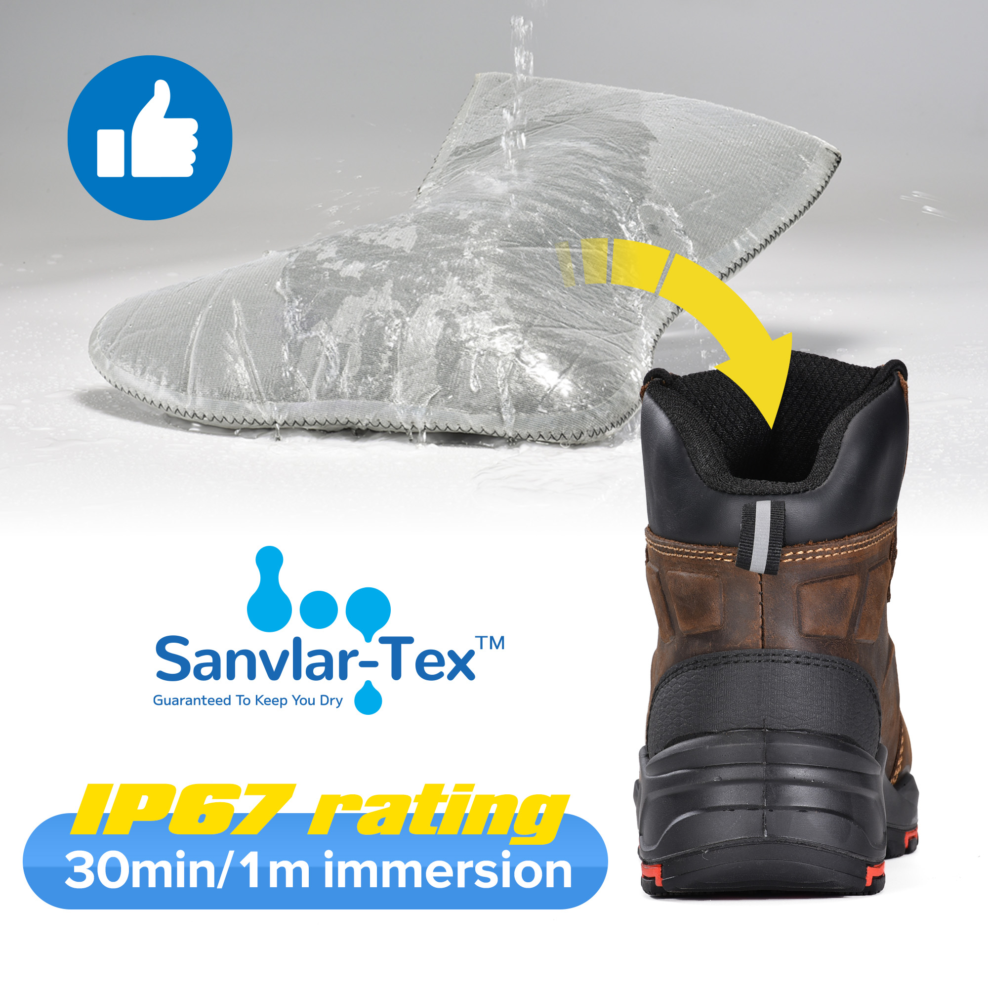 Safetoe Composite Toe Arbeitsstiefel für Herren – Tank