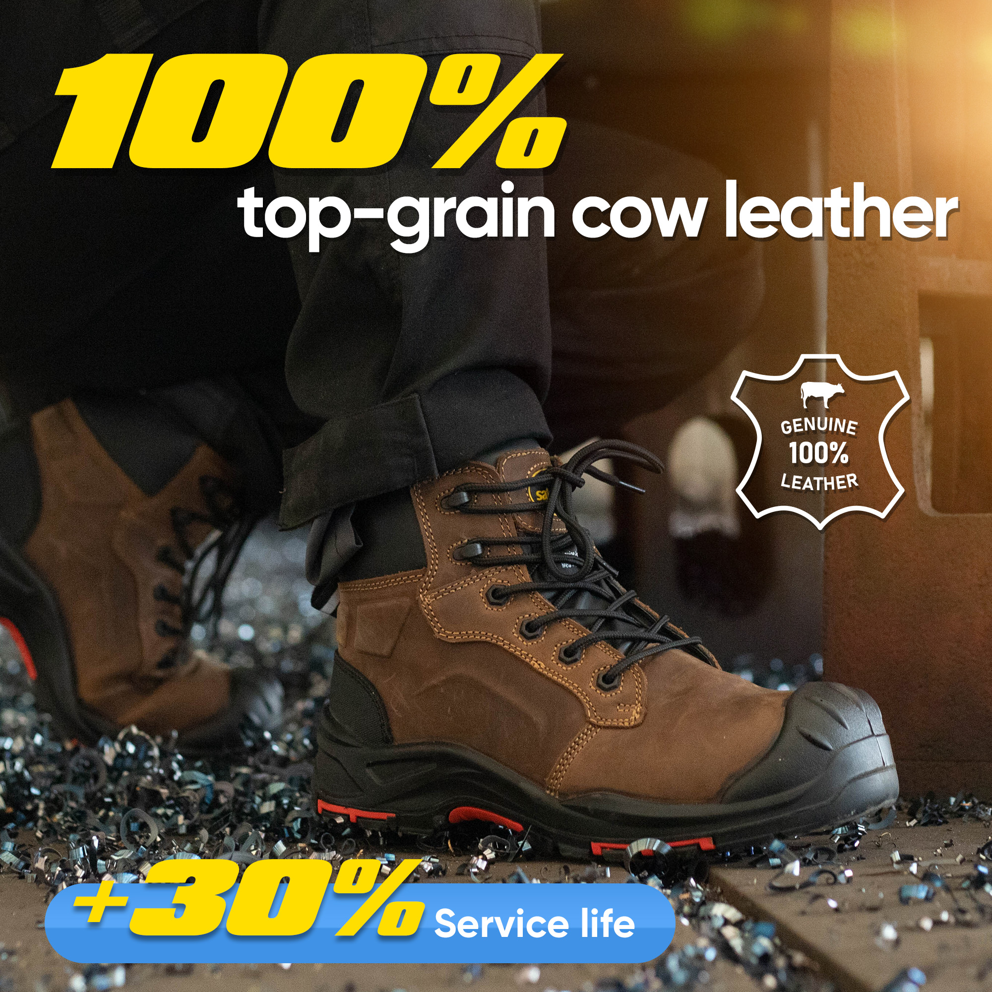 Safetoe Composite Toe Arbeitsstiefel für Herren – Tank