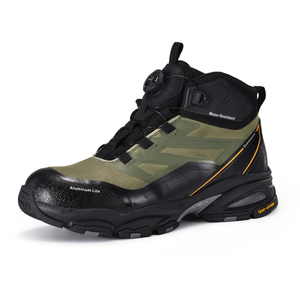 Outdoor-Design Sicherheitsstiefel mit Drehverschluss, atmungsaktiv, leicht, Aluminiumkappe & PE-Durchtrittschutzplatte, M-8589