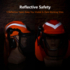 Safeyear Forstschutzhelm mit 4-Punkt-Ratschenaufhängung mit verstellbaren Ohrenschützern und Gesichtsschutzvisier, Nackenschutz