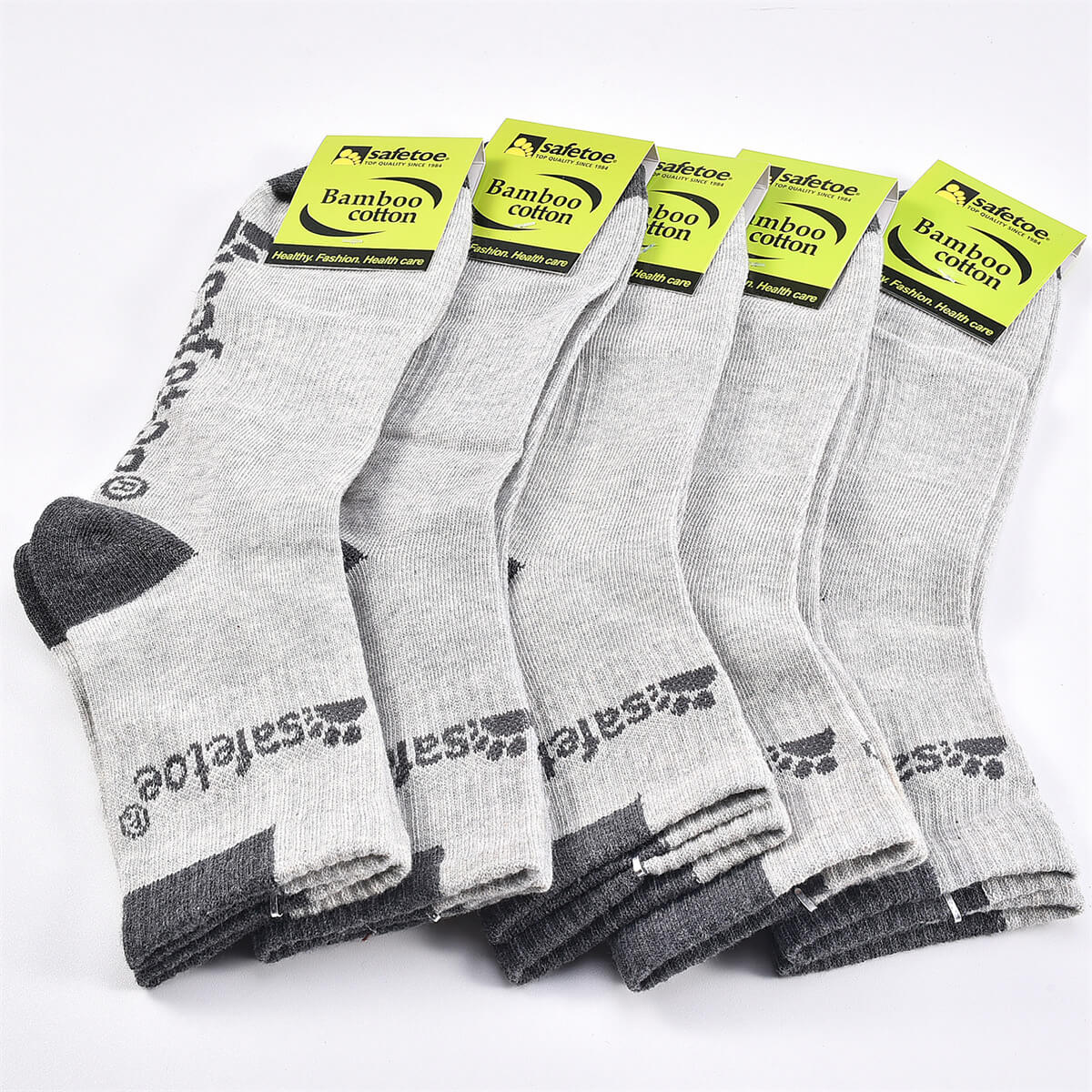 Safetoe 7 Paar Socken aus natürlicher Baumwolle, antibakterielle Sneakersocken für Damen und Herren