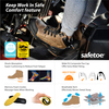 Safetoe S3 Sicherheitsstiefel, Sicherheitsarbeitsstiefel aus echtem Rindsleder mit Verbundkappe