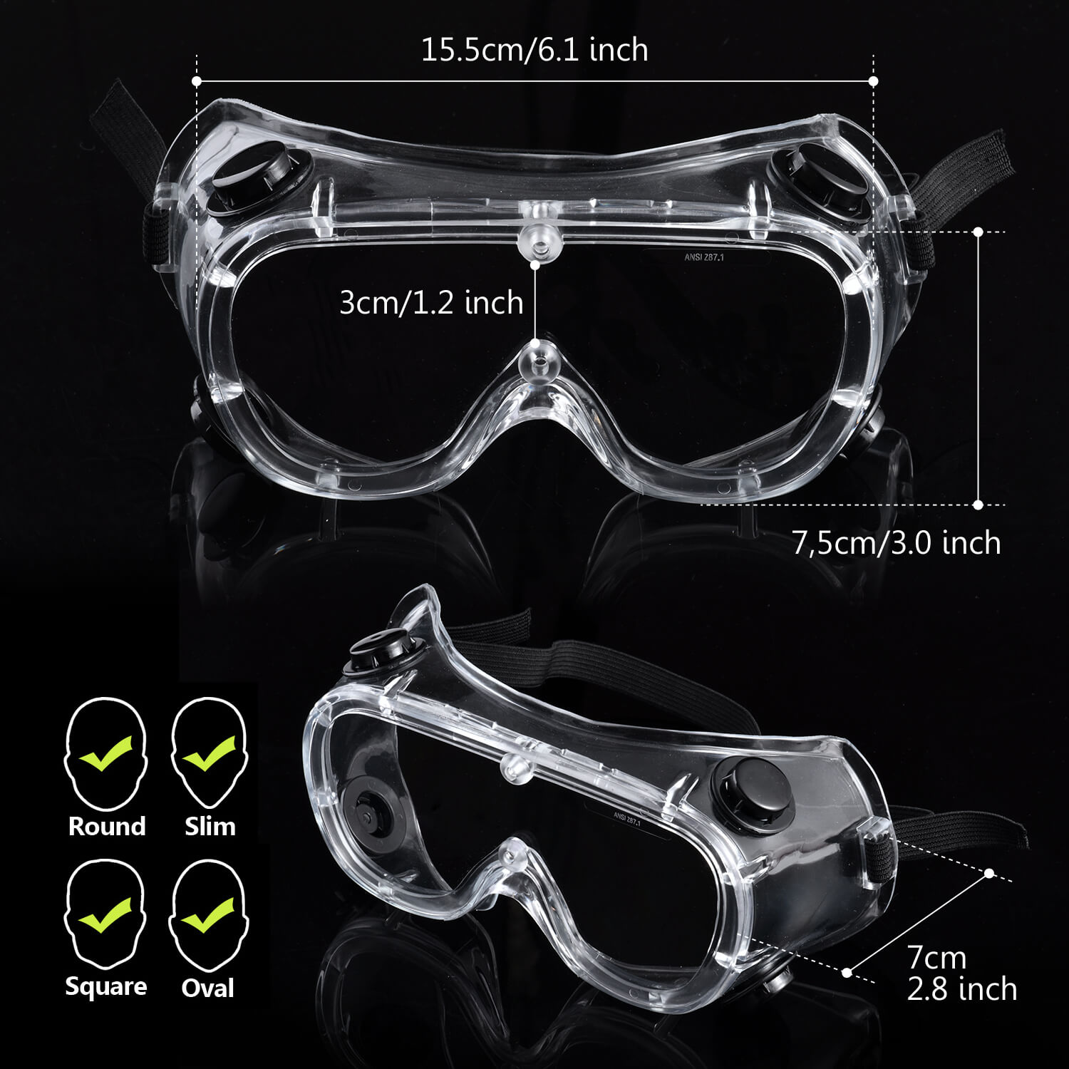 SG032-Schutzbrille mit superklaren Gläsern