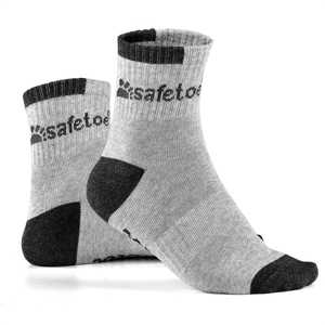 Safetoe 5er-Pack Bambus-Baumwoll-Crew-Socken, Quarter-Socken für Männer und Frauen